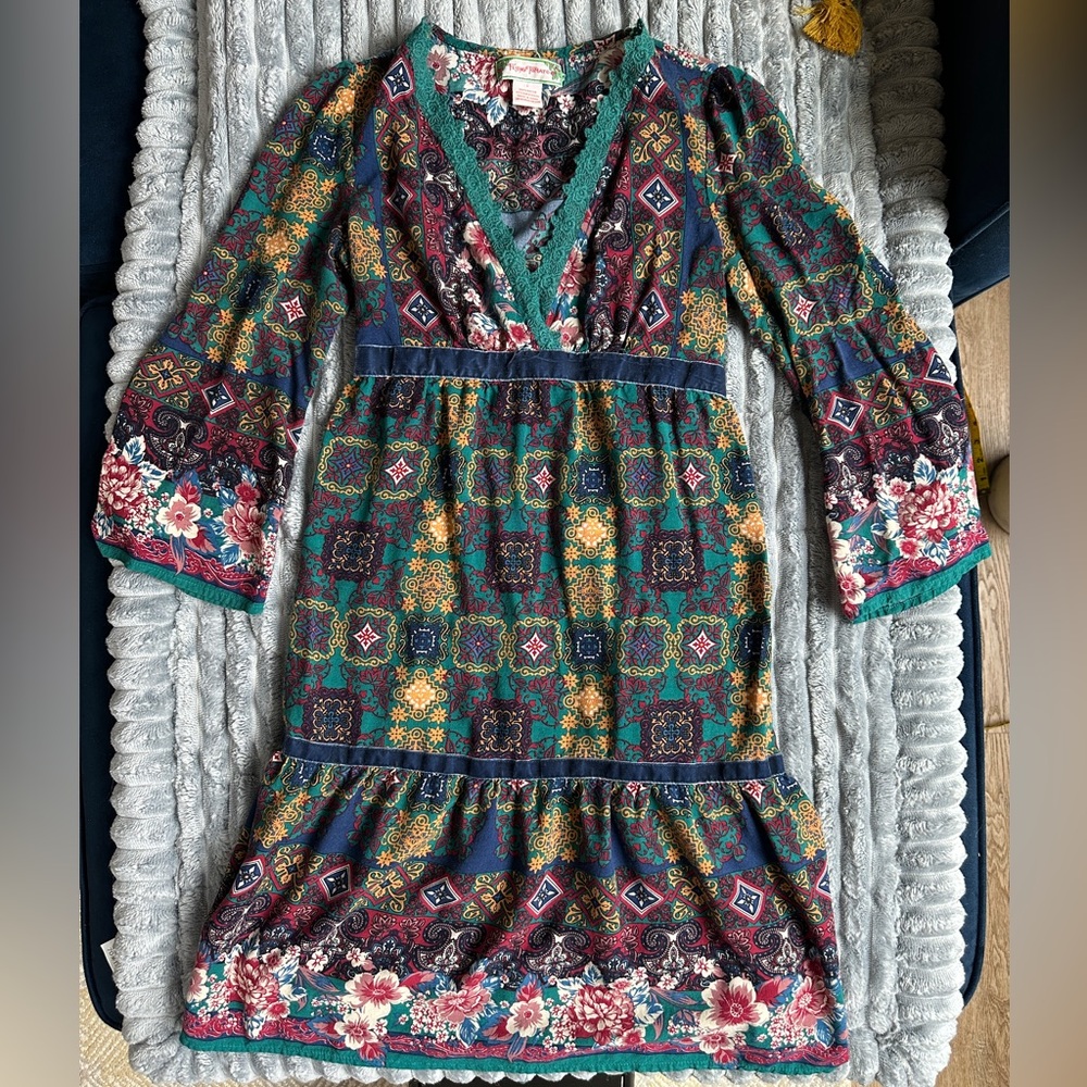 Flying Tomato boho paisley floral midi dress